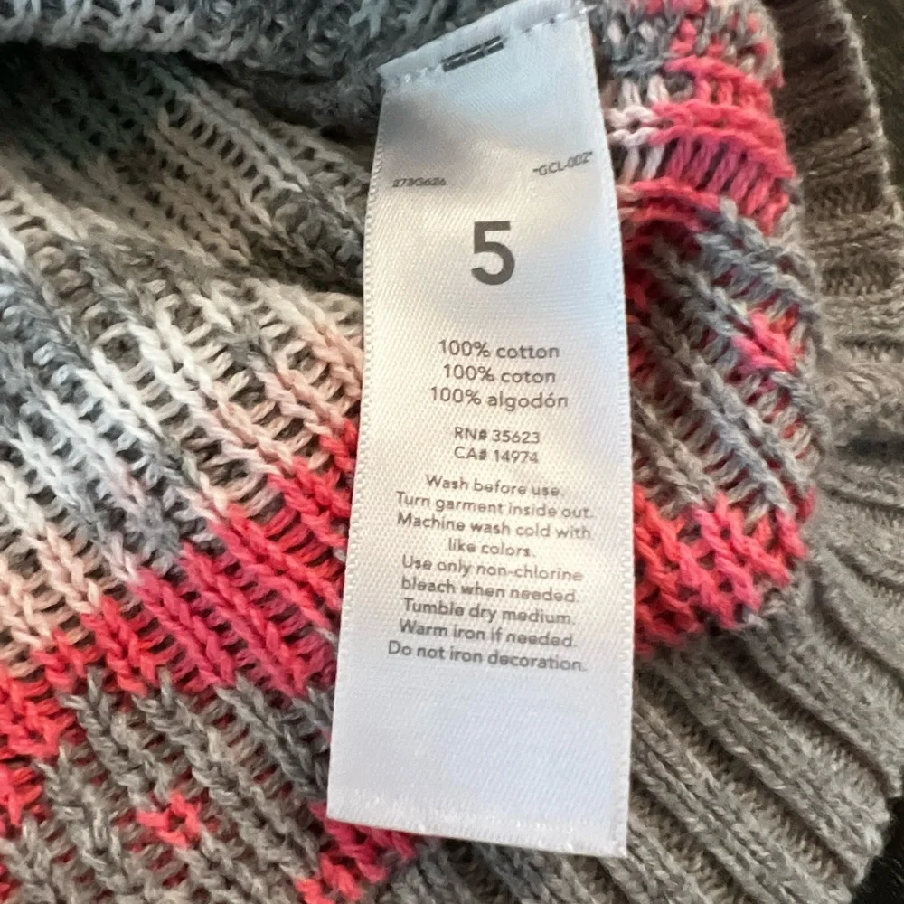 Carter's Girls Grey With Pattern Knit Sweater 5